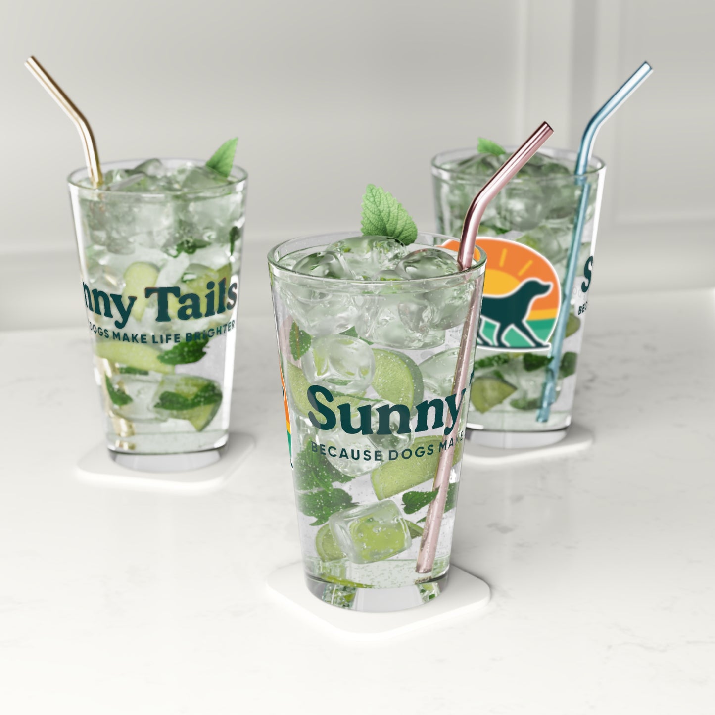 Sunny Tails Pint Glass — 16oz